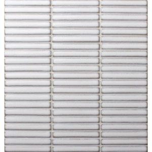 JAPANESE TRACES LINEN WHITE MOSAIC 12X92X8MM ON 284X298MM