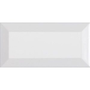 SUBWAY WHITE GLOSS BEVELLED WALL 100X200MM