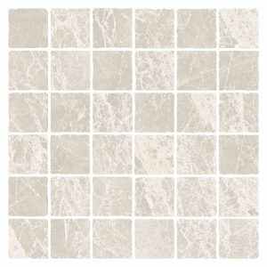 PIETRA MILK TUMBLE MOSAIC 48X48 298X298MM PT01M7