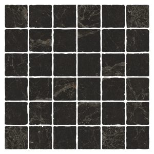 PIETRA BLACK TUMBLE MOSAIC 48X48 298X298MM PT04M7