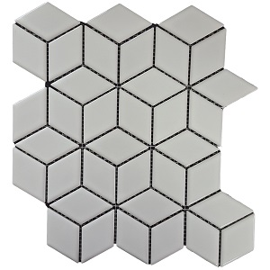 RUBIX WHITE MATT 48X48X6MM ON 267X309 SHEET EO31000