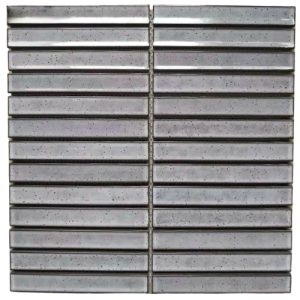 GREY CONCAVE MOSAIC 20X145X8.3MM (299X296MM SHEET) 82420