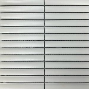 WHITE MATT CONCAVE MOSAIC 20X145X8.3MM(299X296MM SHEET)46002