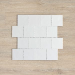 LODGE WAVY MATT WHITE WALL 150X150MM 15UAW1M