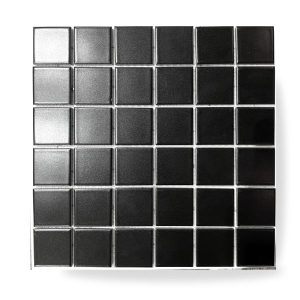 SQUARE MOSAIC BLACK MATT 48X48MM SHEETED 306X306MM WB73000-1